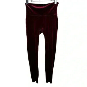 SPANX red velvet leggings size large